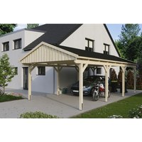 SKANHOLZ Carport »Fichtelberg«, BxT: 423 x 808 cm, Firsthöhe: 326 cm, unbehandelt – beige SKANHOLZ Carport »Fichtelberg«, BxT: 423 x 808 cm, Firsthöhe: 326 cm, unbehandelt – beige