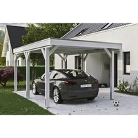 SKANHOLZ Carport »Grunewald«, BxT: 321 x 554 cm, Firsthöhe: 243 cm, lasiert – weiss SKANHOLZ Carport »Grunewald«, BxT: 321 x 554 cm, Firsthöhe: 243 cm, lasiert – weiss