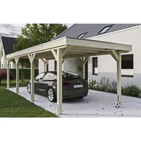 SKANHOLZ Carport »Grunewald«, BxT: 321 x 796 cm, Firsthöhe: 243 cm, unbehandelt – beige SKANHOLZ Carport »Grunewald«, BxT: 321 x 796 cm, Firsthöhe: 243 cm, unbehandelt – beige