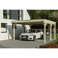 SKANHOLZ Carport »Grunewald«, BxT: 427 x 554 cm, Firsthöhe: 251 cm, unbehandelt – beige SKANHOLZ Carport »Grunewald«, BxT: 427 x 554 cm, Firsthöhe: 251 cm, unbehandelt – beige
