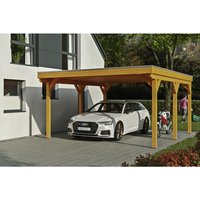 SKANHOLZ Carport »Grunewald«, BxT: 427 x 554 cm, Firsthöhe: 251 cm, lasiert – beige SKANHOLZ Carport »Grunewald«, BxT: 427 x 554 cm, Firsthöhe: 251 cm, lasiert – beige