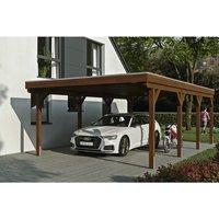 SKANHOLZ Carport »Grunewald«, BxT: 427 x 796 cm, Firsthöhe: 251 cm, lasiert – braun SKANHOLZ Carport »Grunewald«, BxT: 427 x 796 cm, Firsthöhe: 251 cm, lasiert – braun