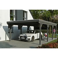 SKANHOLZ Carport »Grunewald«, BxT: 427 x 796 cm, Firsthöhe: 251 cm, lasiert – grau SKANHOLZ Carport »Grunewald«, BxT: 427 x 796 cm, Firsthöhe: 251 cm, lasiert – grau