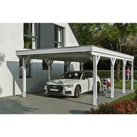 SKANHOLZ Carport »Grunewald«, BxT: 427 x 796 cm, Firsthöhe: 251 cm, lasiert – weiss SKANHOLZ Carport »Grunewald«, BxT: 427 x 796 cm, Firsthöhe: 251 cm, lasiert – weiss