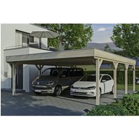 SKANHOLZ Carport »Grunewald«, BxT: 622 x 796 cm, Firsthöhe: 255 cm, unbehandelt – beige SKANHOLZ Carport »Grunewald«, BxT: 622 x 796 cm, Firsthöhe: 255 cm, unbehandelt – beige