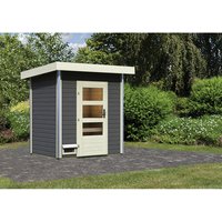 KARIBU Saunahaus, BxTxH: 196 x 146 x 228 cm, ohne Ofen – grau KARIBU Saunahaus, BxTxH: 196 x 146 x 228 cm, ohne Ofen – grau