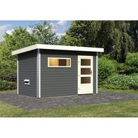 KARIBU Saunahaus, BxTxH: 336 x 196 x 228 cm, ohne Ofen – grau KARIBU Saunahaus, BxTxH: 336 x 196 x 228 cm, ohne Ofen – grau