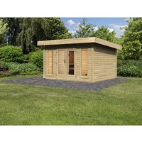 KARIBU Sauna »Kandavia«, für 5 Personen, ohne Ofen – beige KARIBU Sauna »Kandavia«, für 5 Personen, ohne Ofen – beige