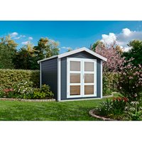 Mr. GARDENER Gartenhaus, Holz, BxHxT: 256 x 237 x 263 cm (Außenmaße) – grau Mr. GARDENER Gartenhaus, Holz, BxHxT: 256 x 237 x 263 cm (Außenmaße) – grau