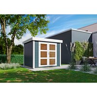 Mr. GARDENER Gartenhaus, Holz, BxHxT: 252 x 211 x 252 cm (Außenmaße) – grau Mr. GARDENER Gartenhaus, Holz, BxHxT: 252 x 211 x 252 cm (Außenmaße) – grau