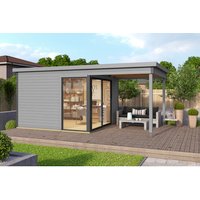 LASITA MAJA Gartenhaus »Domeo 2«, Holz, BxHxT: 504.4 x 239.4 x 300 cm (Außenmaße) – grau LASITA MAJA Gartenhaus »Domeo 2«, Holz, BxHxT: 504.4 x 239.4 x 300 cm (Außenmaße) – grau