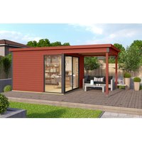 LASITA MAJA Gartenhaus »Domeo 2«, Holz, BxHxT: 504,4 x 239,4 x 300 cm (Außenmaße) – rot LASITA MAJA Gartenhaus »Domeo 2«, Holz, BxHxT: 504,4 x 239,4 x 300 cm (Außenmaße) – rot