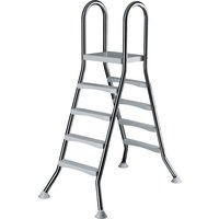 KWAD Pool-Leiter, silberfarben, für freistehende Pools KWAD Pool-Leiter, silberfarben, für freistehende Pools