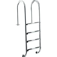 KWAD Pool-Leiter, silberfarben, für komplett versenkte Pools KWAD Pool-Leiter, silberfarben, für komplett versenkte Pools