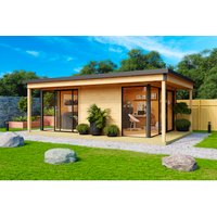 LASITA MAJA Gartenhaus »Domeo 3 Loggia«, Holz, BxHxT: 509 x 239,4 x 402 cm (Außenmaße) – braun LASITA MAJA Gartenhaus »Domeo 3 Loggia«, Holz, BxHxT: 509 x 239,4 x 402 cm (Außenmaße) – braun