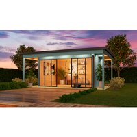 LASITA MAJA Gartenhaus »Domeo 4 Loggia«, Holz, BxHxT: 418 x 239.4 x 402 cm (Außenmaße) – gruen LASITA MAJA Gartenhaus »Domeo 4 Loggia«, Holz, BxHxT: 418 x 239.4 x 402 cm (Außenmaße) – gruen