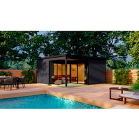 LASITA MAJA Gartenhaus »Domeo 6 Loggia«, Holz, BxHxT: 500 x 250,8 x 500 cm (Außenmaße) – grau LASITA MAJA Gartenhaus »Domeo 6 Loggia«, Holz, BxHxT: 500 x 250,8 x 500 cm (Außenmaße) – grau