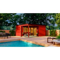 LASITA MAJA Gartenhaus »Domeo 6 Loggia«, Holz, BxHxT: 500 x 250,8 x 500 cm (Außenmaße) – rot LASITA MAJA Gartenhaus »Domeo 6 Loggia«, Holz, BxHxT: 500 x 250,8 x 500 cm (Außenmaße) – rot