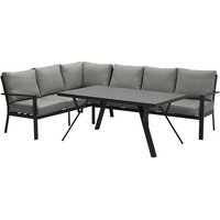 GARDEN IMPRESSIONS Gartenlounge, 5 Sitzplätze, Aluminium, inkl. Auflagen – grau GARDEN IMPRESSIONS Gartenlounge, 5 Sitzplätze, Aluminium, inkl. Auflagen – grau