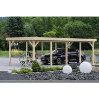 Mr. GARDENER Einzelcarport »Modern 2«, Außenmaß BxT: 360 x 760 cm, braun, Holzart: Fichte – beige Mr. GARDENER Einzelcarport »Modern 2«, Außenmaß BxT: 360 x 760 cm, braun, Holzart: Fichte – beige