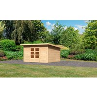 KARIBU Gartenhaus »Northeim 4«, Holz, BxHxT: 369 x 229,5 x 309 cm (Außenmaße inkl. Dachüberstand) - beige |  Fichte  |  9,3 m² KARIBU Gartenhaus »Northeim 4«, Holz, BxHxT: 369 x 229,5 x 309 cm (Außenmaße inkl. Dachüberstand) - beige |  Fichte  |  9,3 m²
