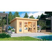 KARIBU Gartenhaus »Northeim 5«, Holz, BxHxT: 369 x 229,5 x 369 cm (Außenmaße inkl. Dachüberstand) – beige KARIBU Gartenhaus »Northeim 5«, Holz, BxHxT: 369 x 229,5 x 369 cm (Außenmaße inkl. Dachüberstand) – beige