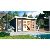 KARIBU Gartenhaus »Northeim 5«, Holz, BxHxT: 369 x 229,5 x 369 cm (Außenmaße inkl. Dachüberstand) – grau KARIBU Gartenhaus »Northeim 5«, Holz, BxHxT: 369 x 229,5 x 369 cm (Außenmaße inkl. Dachüberstand) – grau