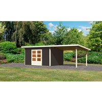 KARIBU Gartenhaus »Northeim 4«, Holz, BxHxT: 664 x 229,5 x 309 cm (Außenmaße inkl. Dachüberstand) – grau KARIBU Gartenhaus »Northeim 4«, Holz, BxHxT: 664 x 229,5 x 309 cm (Außenmaße inkl. Dachüberstand) – grau