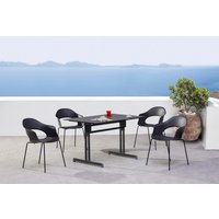 BEST Diningset »Luna«, 5-tlg., Stahl – grau BEST Diningset »Luna«, 5-tlg., Stahl – grau