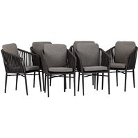 acamp® Stapelsessel-Set »MANHATTAN«, 6 Sitzplätze, Aluminium, inkl. Auflagen – grau acamp® Stapelsessel-Set »MANHATTAN«, 6 Sitzplätze, Aluminium, inkl. Auflagen – grau