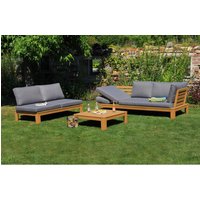 acamp® Loungeset »GRANADA«, 5 Sitzplätze, Polyester, inkl. Auflagen – grau acamp® Loungeset »GRANADA«, 5 Sitzplätze, Polyester, inkl. Auflagen – grau