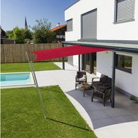 WINDHAGER Sonnensegel, Quadratisch – rot WINDHAGER Sonnensegel, Quadratisch – rot