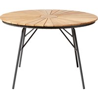 Cinas Gartentisch »Ellen«, ØxH: 110 x 73 cm, Tischplatte: Teakholz – grau Cinas Gartentisch »Ellen«, ØxH: 110 x 73 cm, Tischplatte: Teakholz – grau