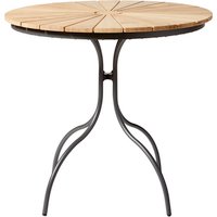 Cinas Garten-Kaffeetisch »Ellen«, ØxH: 80 x 73 cm, Tischplatte: Teakholz – grau Cinas Garten-Kaffeetisch »Ellen«, ØxH: 80 x 73 cm, Tischplatte: Teakholz – grau