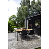 Cinas Gartenmöbelset, 4 Sitzplätze, Teakholz – grau Cinas Gartenmöbelset, 4 Sitzplätze, Teakholz – grau