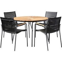 Cinas Gartenmöbelset, 4 Sitzplätze, Teakholz – grau Cinas Gartenmöbelset, 4 Sitzplätze, Teakholz – grau