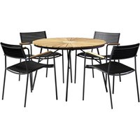 Cinas Gartenmöbelset, 4 Sitzplätze, Teakholz – grau Cinas Gartenmöbelset, 4 Sitzplätze, Teakholz – grau