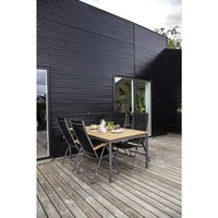 Cinas Gartenmöbelset, 4 Sitzplätze, Teakholz – grau Cinas Gartenmöbelset, 4 Sitzplätze, Teakholz – grau