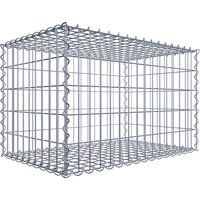 Gabiona Gabione, silbergrau, Maschenweite 5 cm x 10 cm, Spirale – silberfarben Gabiona Gabione, silbergrau, Maschenweite 5 cm x 10 cm, Spirale – silberfarben