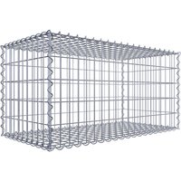 Gabiona Gabione, silbergrau, Maschenweite 5 cm x 10 cm, Spirale – silberfarben Gabiona Gabione, silbergrau, Maschenweite 5 cm x 10 cm, Spirale – silberfarben