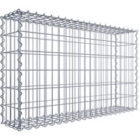 Gabiona Gabione, silbergrau, Maschenweite 5 cm x 10 cm, Spirale – silberfarben Gabiona Gabione, silbergrau, Maschenweite 5 cm x 10 cm, Spirale – silberfarben