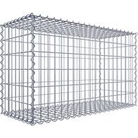 Gabiona Gabione, silbergrau, Maschenweite 5 cm x 10 cm, Spirale – silberfarben Gabiona Gabione, silbergrau, Maschenweite 5 cm x 10 cm, Spirale – silberfarben