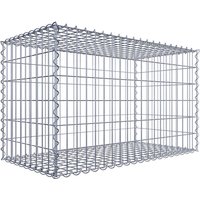 Gabiona Gabione, silbergrau, Maschenweite 5 cm x 10 cm, Spirale – silberfarben Gabiona Gabione, silbergrau, Maschenweite 5 cm x 10 cm, Spirale – silberfarben