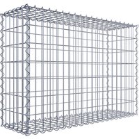 Gabiona Gabione, silbergrau, Maschenweite 5 cm x 10 cm, Spirale – silberfarben Gabiona Gabione, silbergrau, Maschenweite 5 cm x 10 cm, Spirale – silberfarben