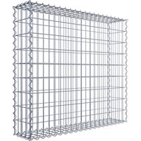 Gabiona Gabione, silbergrau, Maschenweite 5 cm x 10 cm, Spirale – silberfarben Gabiona Gabione, silbergrau, Maschenweite 5 cm x 10 cm, Spirale – silberfarben