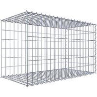 Gabiona Gabione, silbergrau, Maschenweite 5 cm x 10 cm, Spirale – silberfarben Gabiona Gabione, silbergrau, Maschenweite 5 cm x 10 cm, Spirale – silberfarben