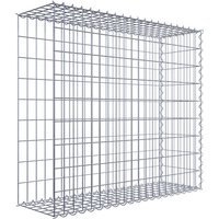 Gabiona Gabione, silbergrau, Maschenweite 5 cm x 10 cm, Spirale – silberfarben Gabiona Gabione, silbergrau, Maschenweite 5 cm x 10 cm, Spirale – silberfarben