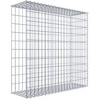 Gabiona Gabione, silbergrau, Maschenweite 5 cm x 10 cm, Spirale – silberfarben Gabiona Gabione, silbergrau, Maschenweite 5 cm x 10 cm, Spirale – silberfarben