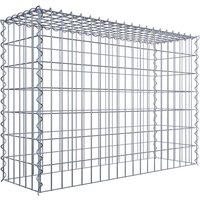 Gabiona Gabione, silbergrau, Maschenweite 5 cm x 10 cm, Spirale – silberfarben Gabiona Gabione, silbergrau, Maschenweite 5 cm x 10 cm, Spirale – silberfarben