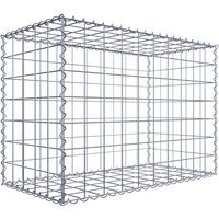 Gabiona Gabione, silbergrau, Maschenweite 10 cm x 10 cm, Spirale – silberfarben Gabiona Gabione, silbergrau, Maschenweite 10 cm x 10 cm, Spirale – silberfarben